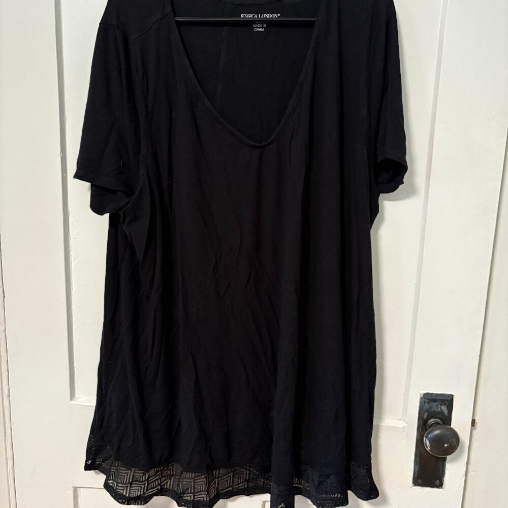 Jessica London Tunic Top with Lace Detail